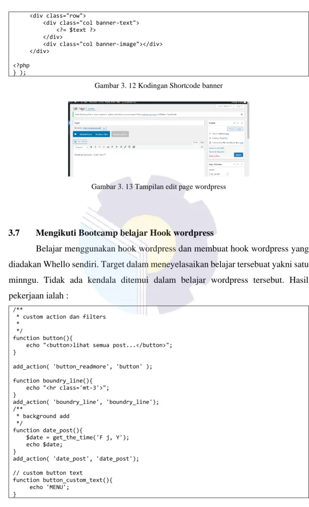 Gambar 3. 13 Tampilan edit page wordpress 