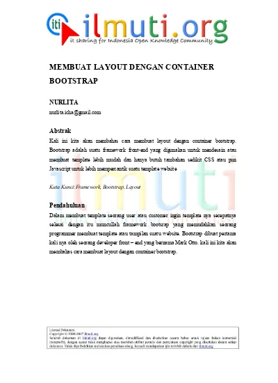 Nurlita Membuat Container Dengan Bootstrap