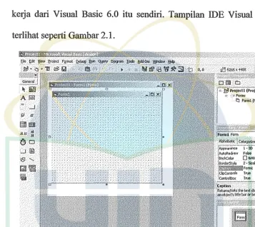 Gambar 2.1 IDE Visual Basic 6.0 