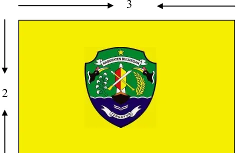 Gambar Bendera Daerah Kabupaten Bulungan sebagai berikut : 