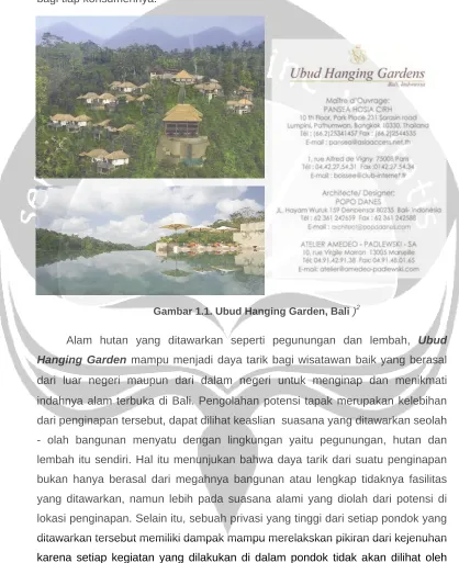 Gambar 1.1. Ubud Hanging Garden, Bali )2 