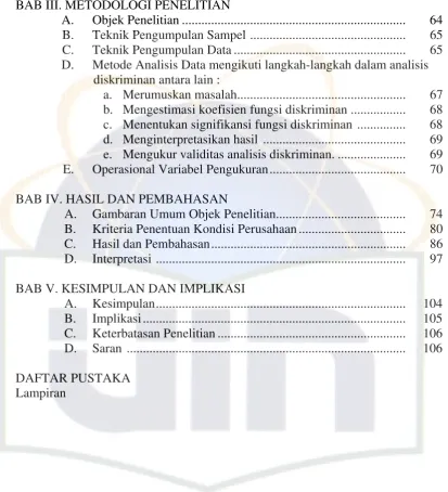 Gambaran Umum Objek Penelitian........................................ 