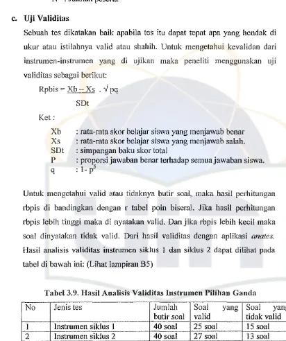 tabel di bawah ini: (Lihat lampiran B5)