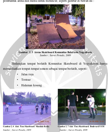 Gambar  2. 5  Arena Skateboard Komunitas Balai kota Yogyakarta
