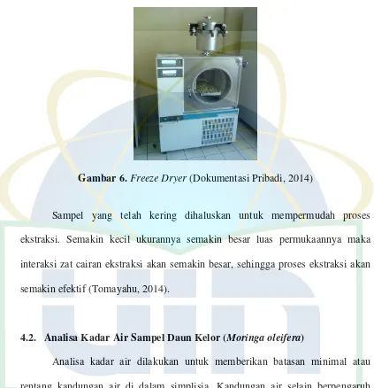 Gambar 6. Freeze Dryer (Dokumentasi Pribadi, 2014) 