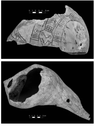 FIGURE 4.34. craig c style cup at two different angles showing  snake and talon motif (448813).