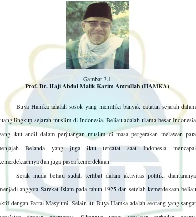 Gambar 3.1Prof. Dr. Haji Abdul Malik Karim Amrullah (HAMKA)