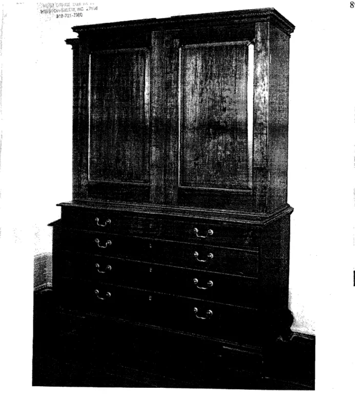 Figure Ten  -- Linen  Press,  Walnut, Virginia, Robert Walker,  Ca.  1760 ­ 1777, Private Collection, MESDA Photograph 