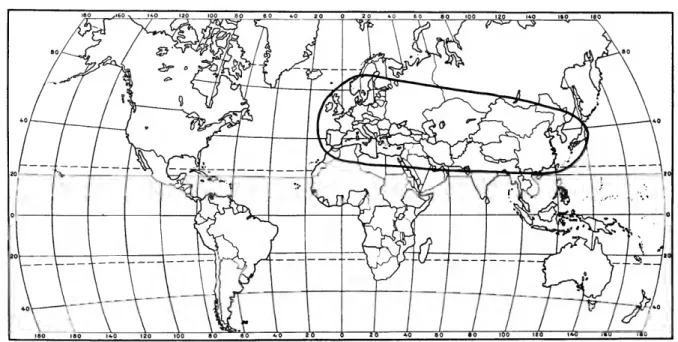 FIGURE 176.—Distribution map of Protonemura.