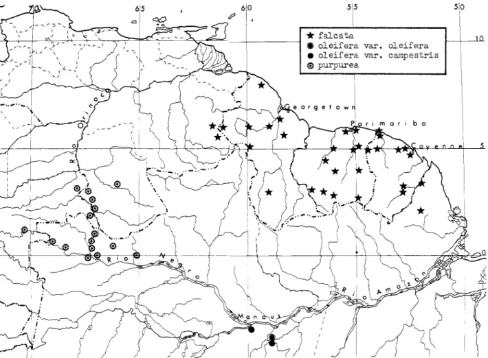 FIGURE  13.--Geographic  distribution  of  several Efierua  species. 