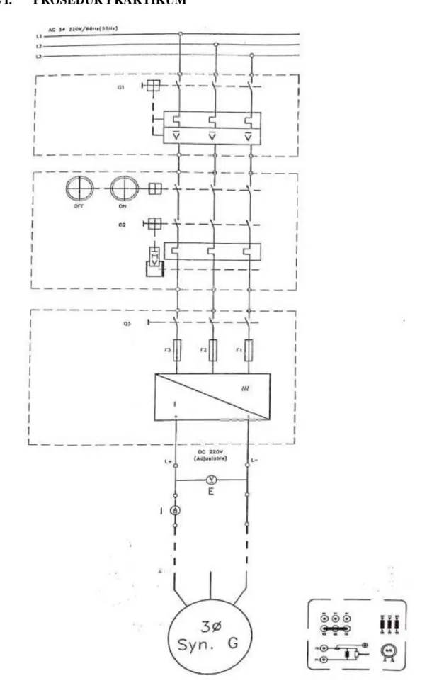 Fig. 15-1-1 Circuit diagram for armature resistance measurement 