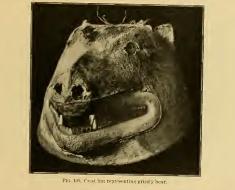 Fig. 105. Crest hat representing grizzly bear.