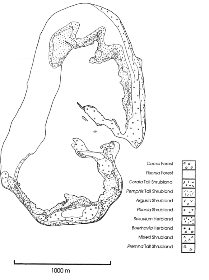 Figure 3.  Vegetation map of North Keeling Island. 