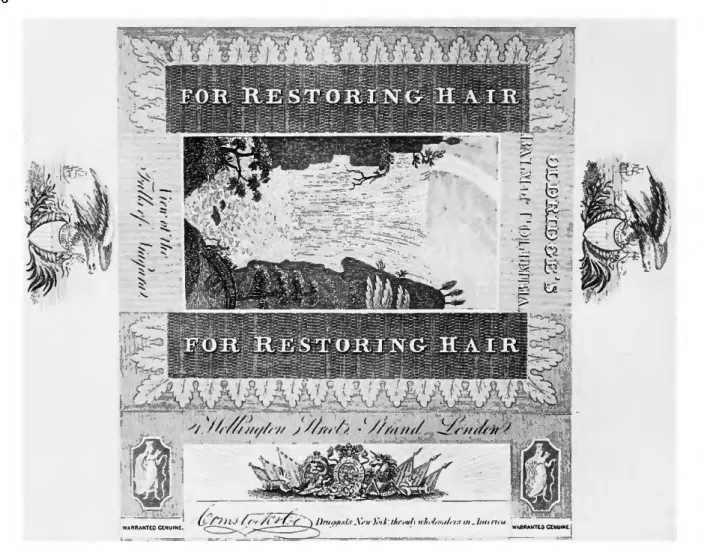 FIGURE 2.—Wrapper for Oldridge's Balm of Columbia, Comstock &amp; Co., druggists. 
