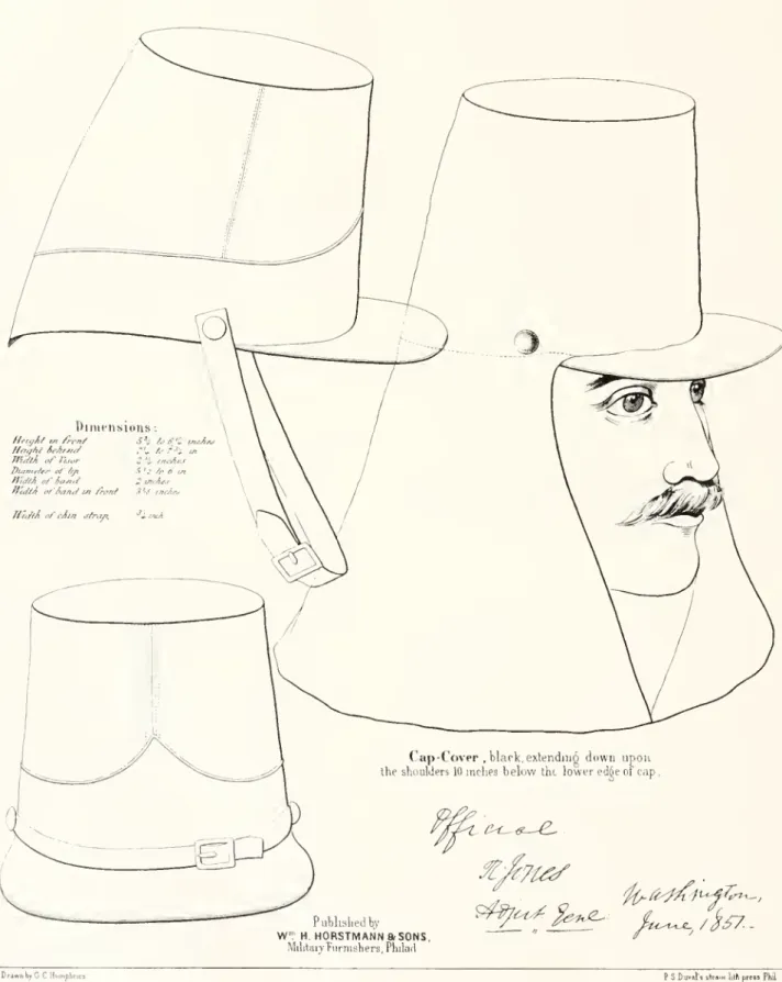 Figure 49.— Cap, 1851. War Department lithograph.