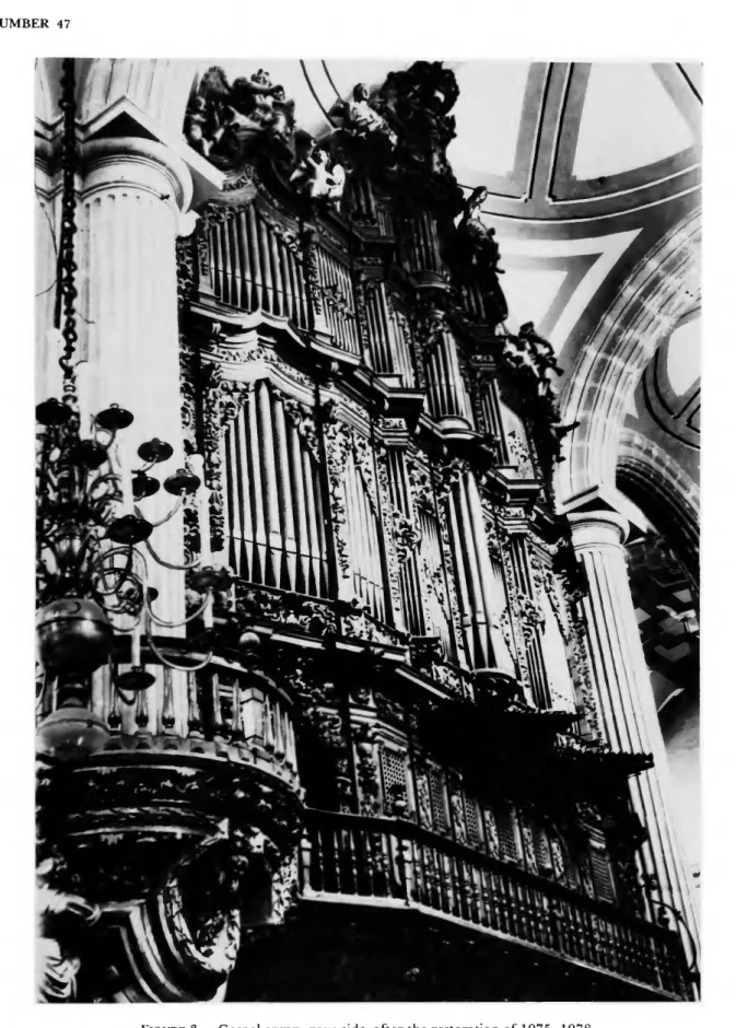 FIGURE 3.—Gospel organ, nave side, after the restoration of  1 9 7 5 - 1 9 7 8 . 
