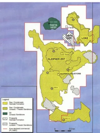 Gambar 2.1 Peta Lokasi Lapangan Volve (Theta Vest) (Statoil, 1993). 