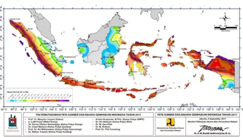 Gambar 3. Peta SS (probabilitas terlampaui 2% dalam 50 tahun) 