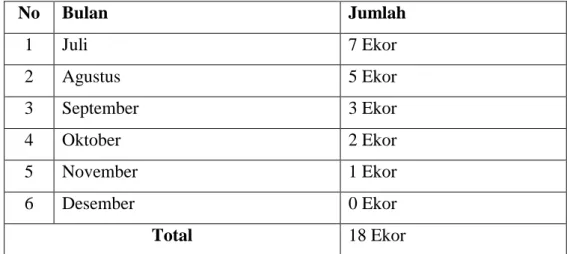 Tabel  1.2  Data  Penjualan  Kambing  Pada  BUMDes  Alam  Sentosa  Desa  Kurungan Nyawa Kecamatan Gedong Tataan 2021 