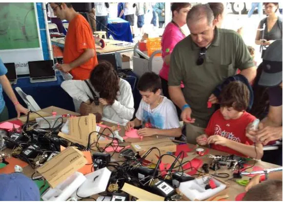 Figure 6. Children tinkering at the 2013 World Maker Faire (Agency By Design 2013)