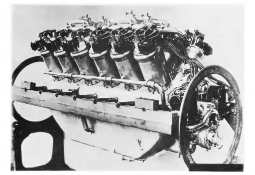 FIGURE  7.-Curtiss V-4, 400 hp, 1917. NASM 1950-97. (Smithsonian photo A-4989.)  The new engine was to have twelve cylinders