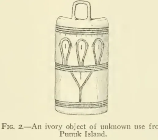Fig. 2. — An ivory object of unknown use from Punuk Island.