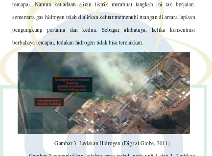 Gambar 3. Ledakan Hidrogen (Digital Globe, 2011) 
