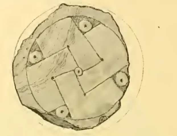 Fig. 140. — Shell gorget with an engraved cross.