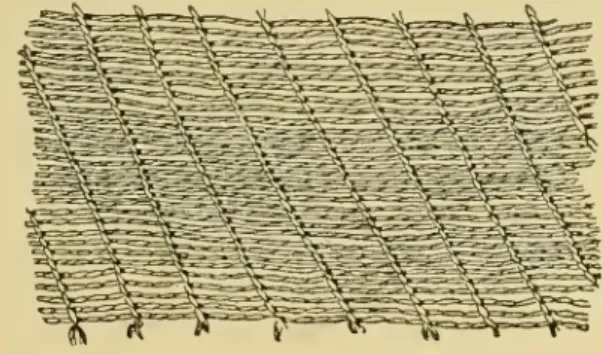 Fig. 19. — Twinofl fabric from ancient aalt vessel