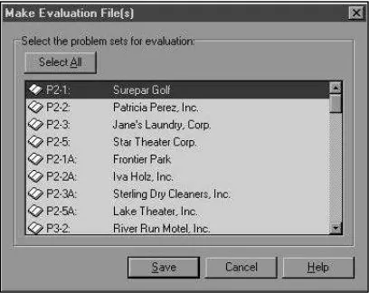 Figure 12:  Make Eval File(s) 