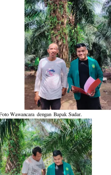 Foto wawancara  dengan  Bapak Santo. 