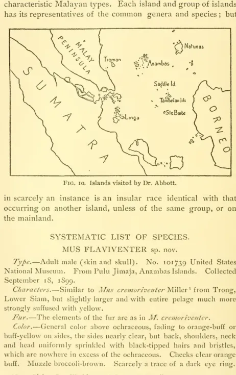 Fig. io. Islands visited by Dr. Abbott.