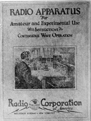 FIGURE 19 (right).—Catalog and instruction book for building an apparatus for  continuous wave operation, circa 1921