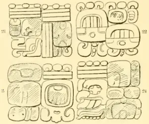 Fig. 155. Part of inscription on the west side of Stela E, Quirigna. Maudslay, part 12