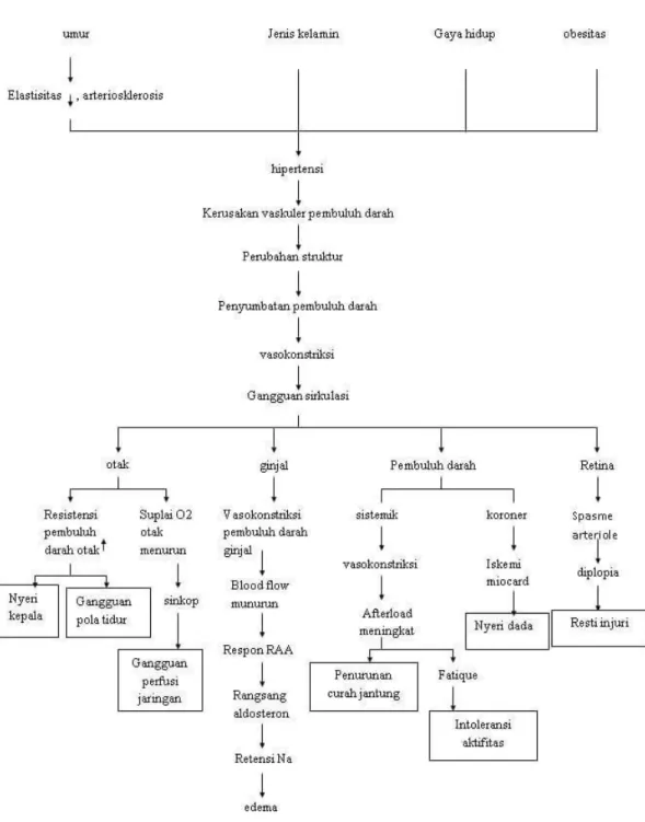 Gambar 2.1 Klasifikasi Patwhay Hipertensi Nyeri Akut 