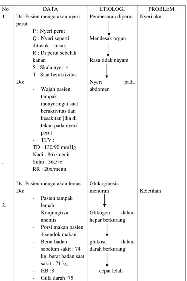 Tabel  3.2  Analisa  pada  Tn.S  dengan  diagonsa  medis  Hepatitis  di  ruang          melati  