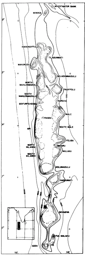 Fig.  1.  The Maldive  Islands,  after Farquharson  (1936). 