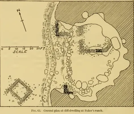 Fig. 62. Ground plan of clitl-dweUing at Baker's ranch.