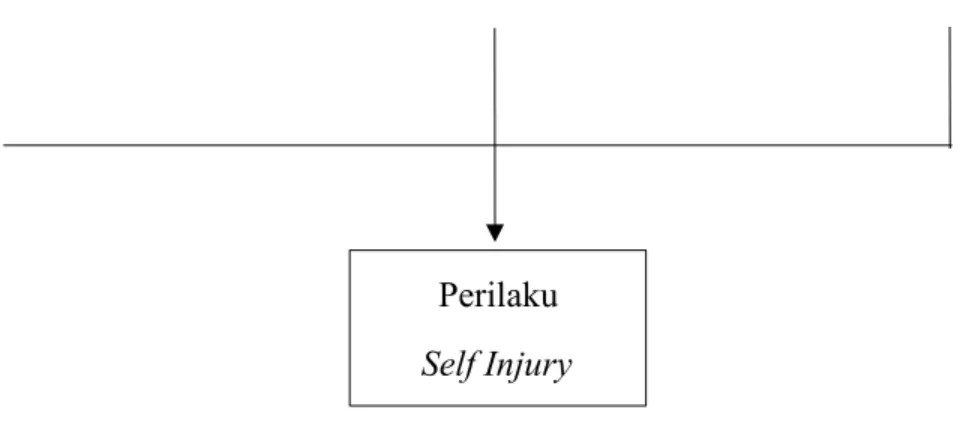 Gambar 1.1 skema gambaran konseptual kecerdasan emosi pada pelaku self  injury.