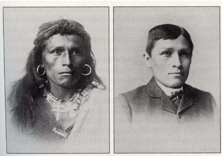 Fig. 2. Unidentified photographer, “ Dilos L onewolf, B efore and After,”  c. 1880  From Alan Trachtenberg