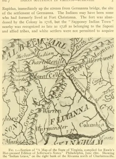 Fig. I. — Section of "A Map of the State of Virginia, compiled for Rawle