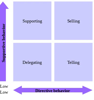 Figure 12-2:    Four Leadership Styles 