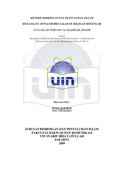 Metode Bimbingan Dan Penyuluhan Dalam Menangani Siswabermasalah Di Sekolah Menengah Atas Islam 0807