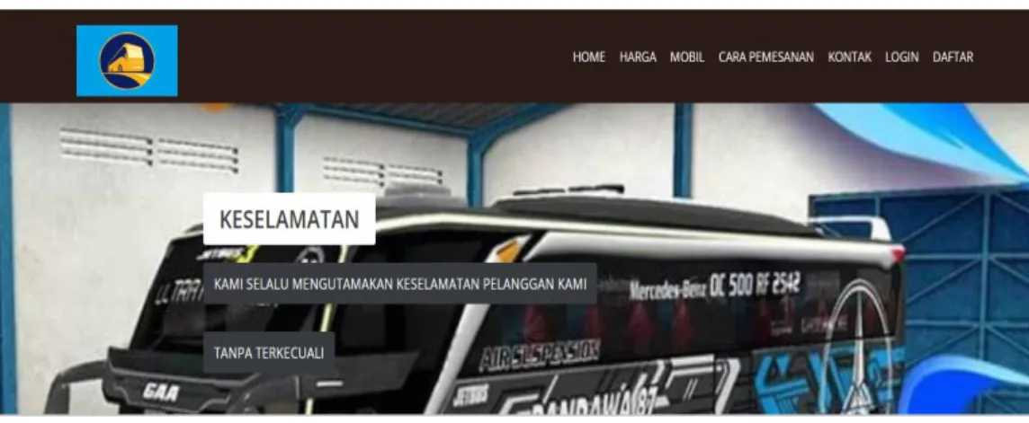 Gambar 4.11 Tampilan Halaman Beranda WEB  4.3.2 Layout Login Pelanggan baru 