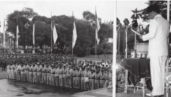 Gambar 3.5 Presiden Soekarno membacakan Dekrit Presiden 5 Juli 1959