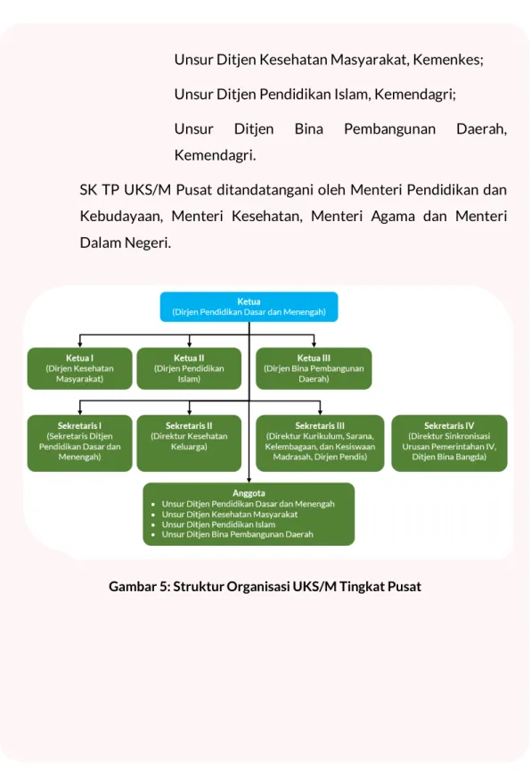 Gambar 5: Struktur Organisasi UKS/M Tingkat Pusat 