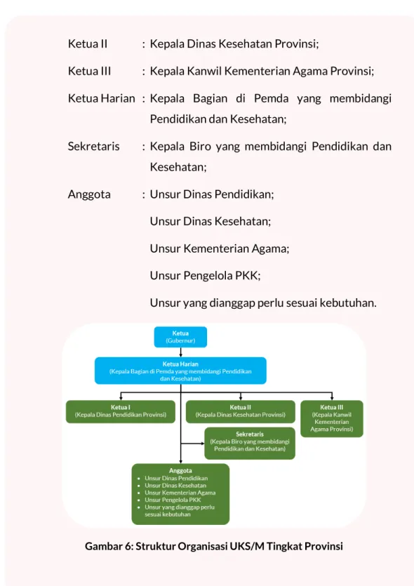 Gambar 6: Struktur Organisasi UKS/M Tingkat Provinsi 