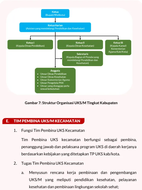 Gambar 7: Struktur Organisasi UKS/M Tingkat Kabupaten 