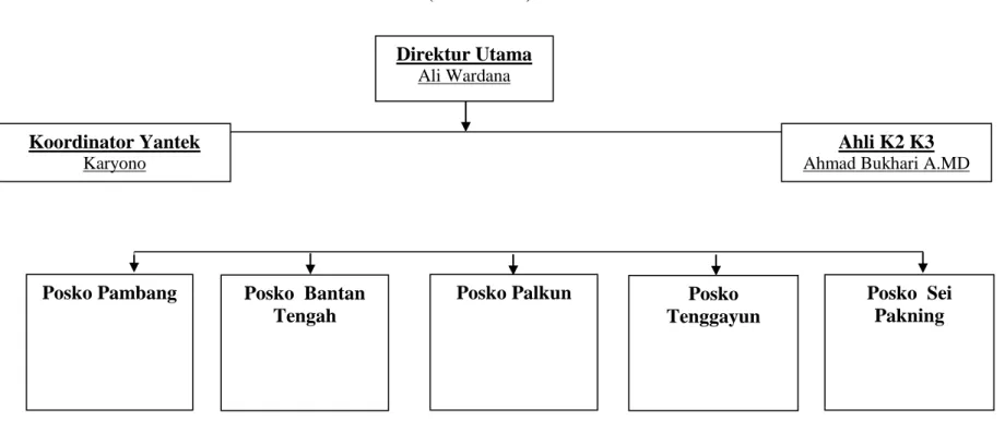 Gambar 1.1 Bagian Struktur Organisasi PLN (Persero) ULP Bengkalis PT.Adra Gemilang  ( Sumber : PLN