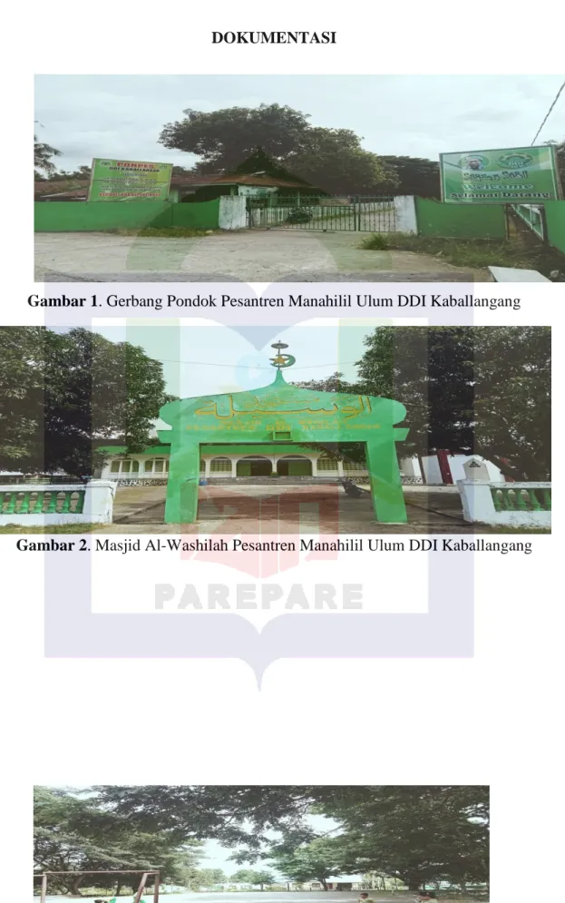 Gambar 1. Gerbang Pondok Pesantren Manahilil Ulum DDI Kaballangang 